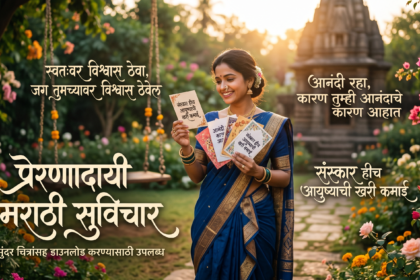 आनंदी जीवनावर प्रेरणादायी मराठी सुविचार - Inspirational Marathi Suvichar Image , quotes