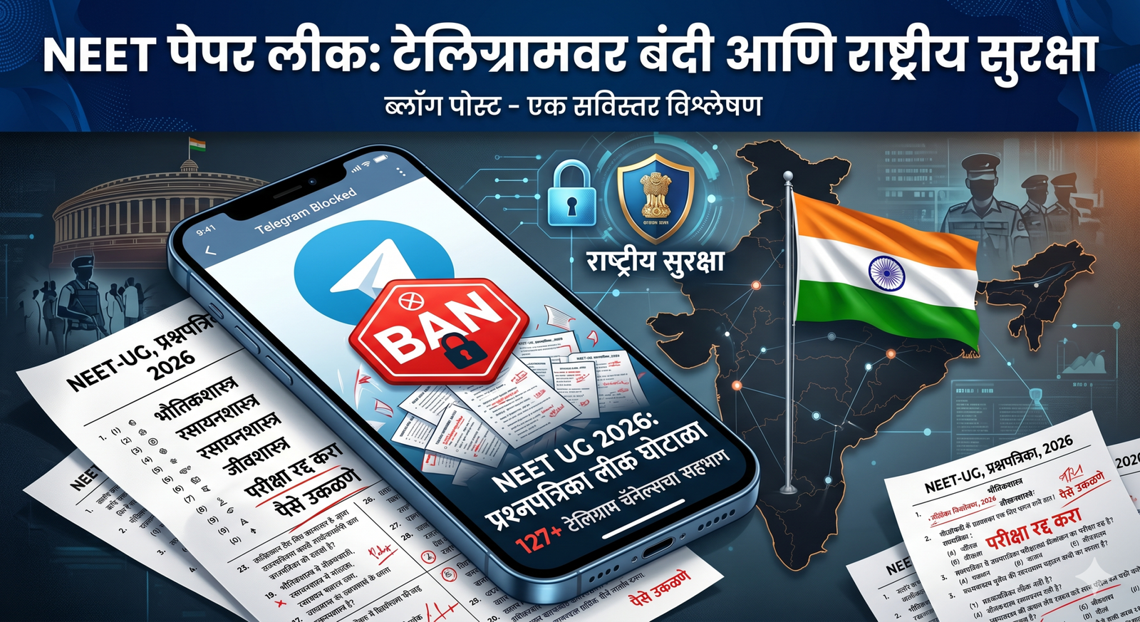 Telegram बंदी विषयी माहिती देणारे चित्र