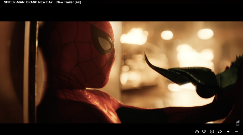 Spider-man-brand-new-day new trailer by Sony Entertainment screen image from YouTube