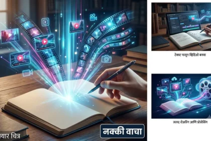 notebook llm मार्फत नवीन सुविधा वीडियो ओवरव्यू बद्दल माहिती देणाऱ्या लेखावरील आकर्षक पण काल्पनिक चित्र